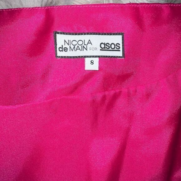 NICOLA DE MAIN Sleeveless Floral Shift Dress Cocktail Wedding Size 8 - Picture 8 of 12